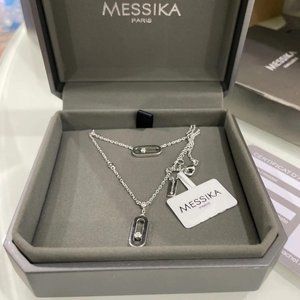 Double Necklace Silver Sterling 925